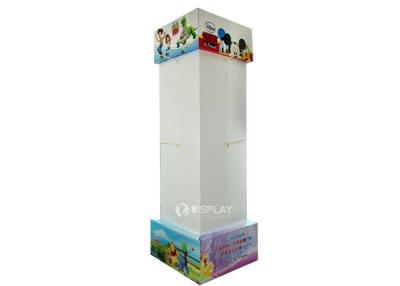 China Custom Logo Printing 4 Sides Flooring Cardboard Hook Display for Toy Exhibition for sale