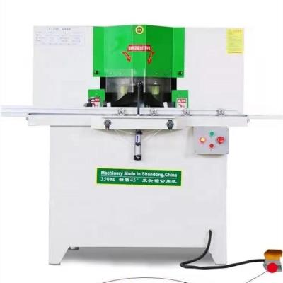 China Building Material Shops 45 Degree Aluminum Corner Cutting Machine For Door Windows / Double Head Aluminum Profile Cutting Saw Machine for sale