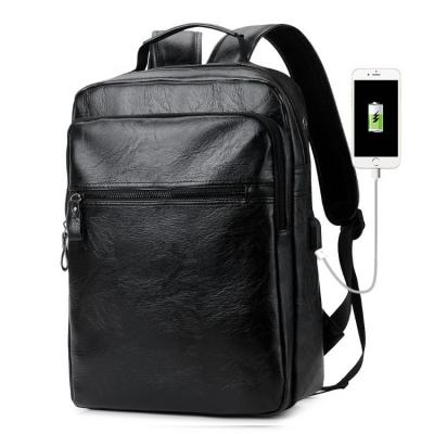 China 2019 Best Selling Fashion Leather Backpack Bag Vintage PU Leather Laptop Men School Backpack for sale