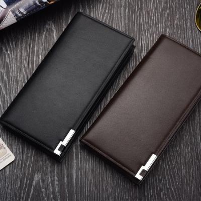 China New iron edge waterproof men's long youth design purses and clutch men's multifunctional wallet fashion wallet for sale