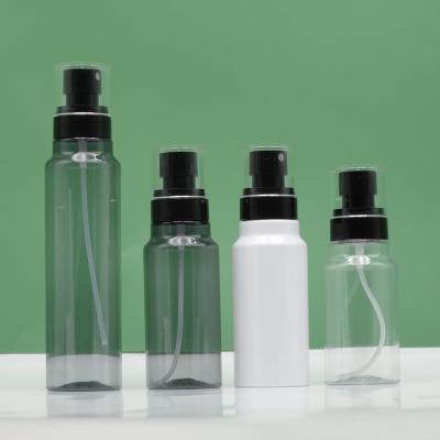 China Cosmetic in stock 100ml 120ml 150ml 200ml semi-transparent black body perfume spray bottle for men for sale