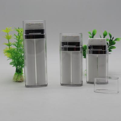 China 8mlx2 10mlx2 15mlx2 Cosmetic Double Head Applicator Pump Plastic Airless Bottle for sale