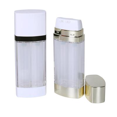 China Cosmetic Luxury Acrylic Double Chamber Airless Pump Bottle for sale