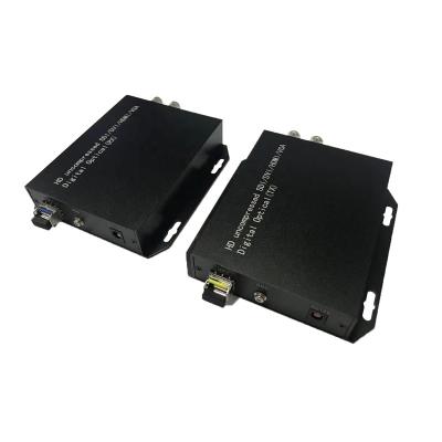 China Digital SDI Fiber Optic Transmitter and Receiver 10km over single mode with RS232/ RS485 and SDI Loopout for sale