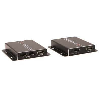 中国 Full HD 1080P 60m HD MI KVM Extender POC with Loopout & Keyboard mouse control  RJ45 Network LAN Extender by Cat5e /6 販売のため