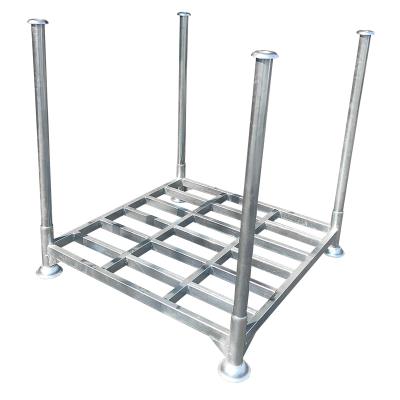 China Stackable Stackable Steel Pipe Plate Storage Rack Metal Mail Pallet Hot Galvanized Converter for sale