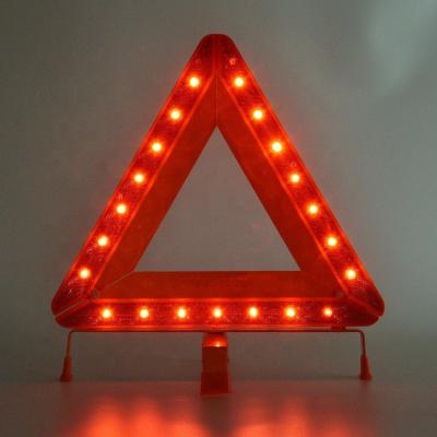 China LED Warning Light Triangle 21PCS LED Flashing / Constant Light Accessory Socket / Batteries LED Warning Triangle for sale