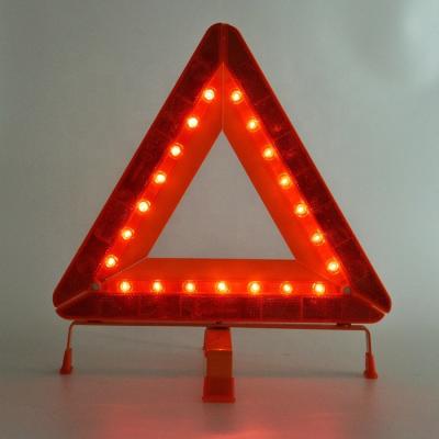 China 21PCS LED Warning Light Triangle Accessory Socket / Batteries LED Warning Triangle for sale