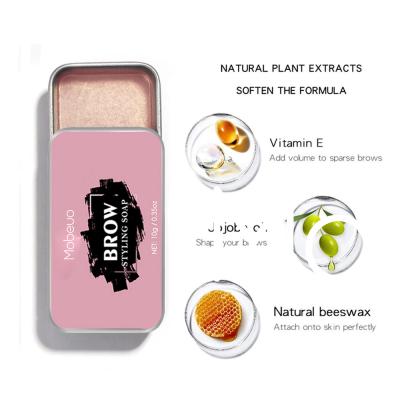 China Waterproof Custom Makeup Eyebrow Brow Styling Soap Shaping Brush Packaging Private Label Vegan Waterproof Brow Soap Kit for sale