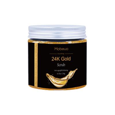 China 24k Gold 100% Pure Anti Aging Scrub 250g Body Exfoliation Anti Aging Deep Cleansing Antitoxin For Men And Women for sale