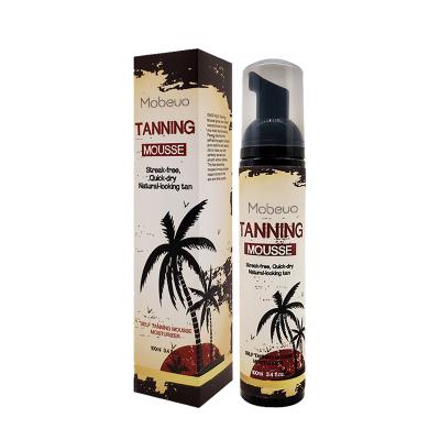 China Wholesale Natural and Organic Tanning Ingredients Tan To Peel Lotion Body Sunless Self Tanning Tanning Mousse for sale