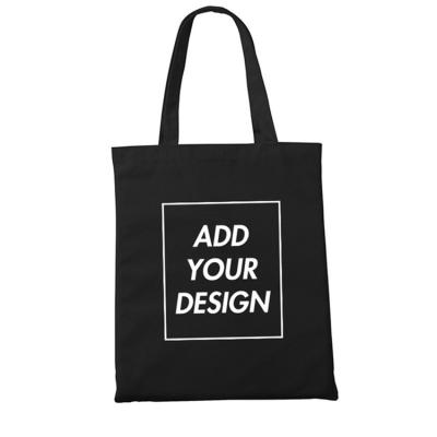 China Custom Printed Canvas Handled Tote Bag, Cotton Design Reusable Eco Friendly Canvas Tote Bag for sale