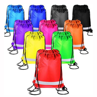 China Reusable Multi Color Logo Drawstring Portable Custom Printed Thoughtful Backpack for sale