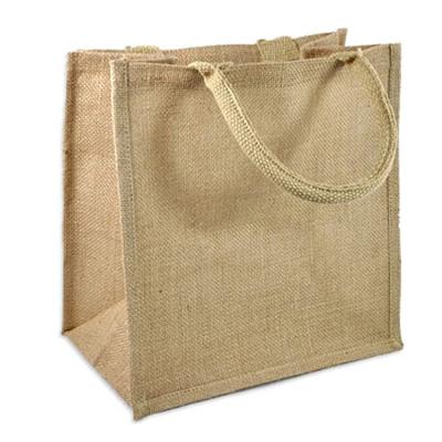 China China Factory Supply Wholesale Handled Organic Jute Bag,Custom Printed Jute Bag Shopping Logo for sale