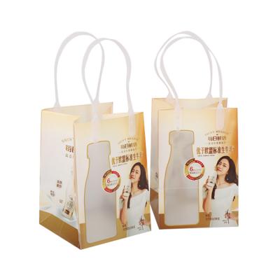 China Durable Custom Handled Printed Logo Design Portable Grocer Food Packing Plastic Bag for sale