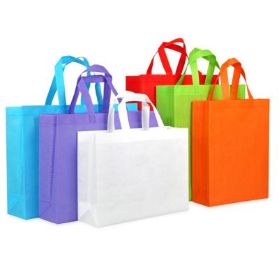 China LOW MOQ Cheap Price Eco-Friendly Handled Promotional Non Woven Shopping Pla Bag for sale