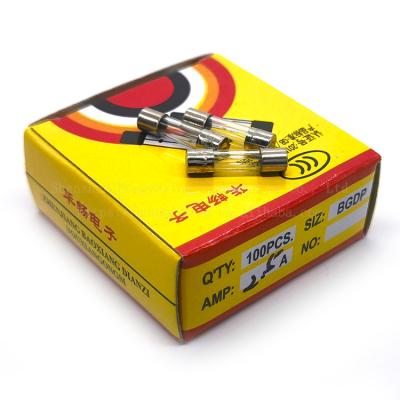 China 1 Box of 100 Fast Fuse Tube F2.5AL250V Glass Tube 5x20 Cut-off Fuse 2500ma Fuse Protection Components for sale