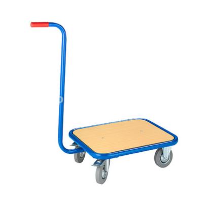 China Durable Storage Warehouse Hand Push Trolley Carts Folding Platform Truck Cargo Handling Transport for sale