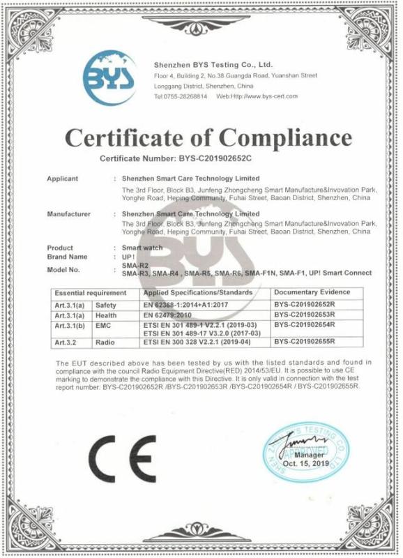 CE - Shenzhen Smart Care Technology Limited