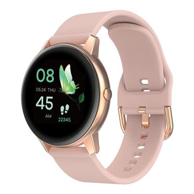 China New 1.4 Inch Touch Screen Small Round Smart Watch R3 Heart Rate Fitness Sport Smartwatch for sale