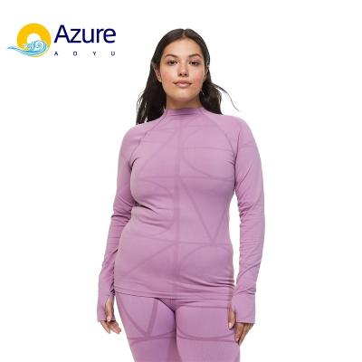 China Breathable Plus Size Yoga Long Sleeve Jacket Women's Slim Fit Stretch Breathable Shirt Zipper Surfwear Fitness Sports Top for sale