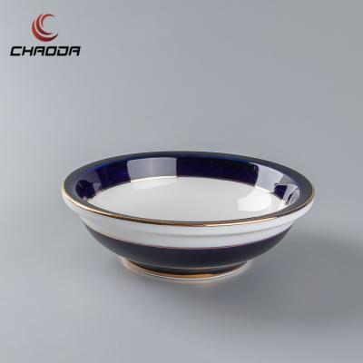 China Viable Wholesale Cheap Ceramic Chaoda Bowl Strap Around Ceramic Bowl Porcelain Rice Soup Bowls Christmas for sale