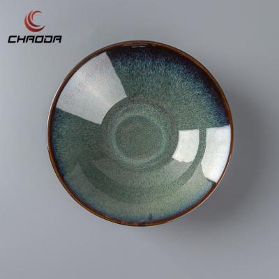 China 6-9 inch Chinese ceramic salad bowl viable cross grain ceramic bowl refine ceramic soup bowls for restaurant for sale