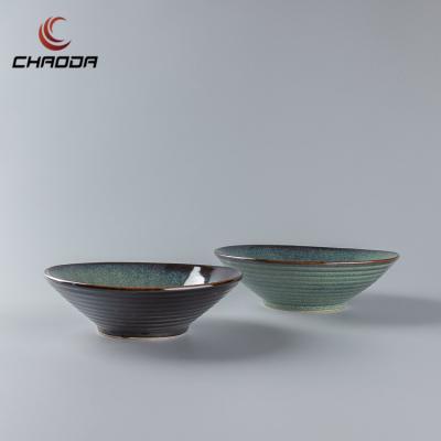 China 6-9 inch Viable Ceramic Chicken Bowl Chinese Ceramic Mixing Bowls Refine Ceramic Cereal Bowls for Household for sale