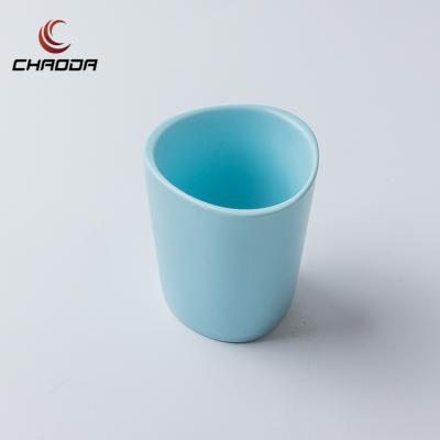 China ChaoDa Southwest Blue Matte Iced Ceramics 150ml Mug Restaurant Home Use Winter Coffee And Tea Mug Without Handle for sale