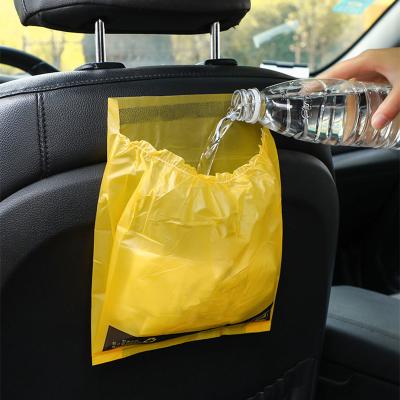 China 15PCS Disposable Logo Custom Easy Stick On Disposable Car Garbage Bag Vomit Bag Waterproof Car Waste Bag for sale