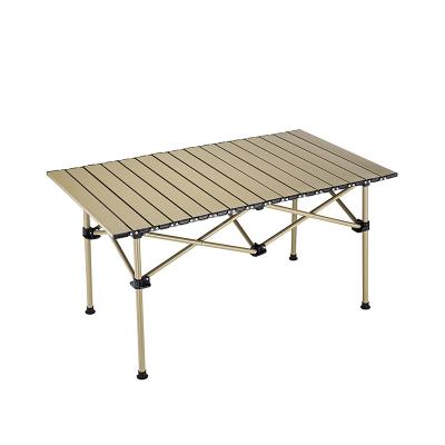 China Portable Best Price Folding Camping Table With Storage Aluminum Wood for sale