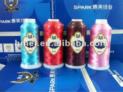 China Anti-bacteria SPARK brand rayon embroidery thread dyed retail and bright bulk for sale