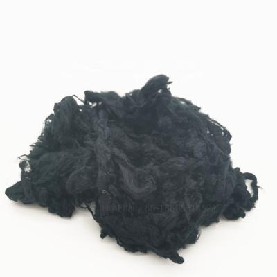 China Hmei 1.2D 1.5D Flame Retardant Manufacturer Dyed Colored Black Viscous Fiber For Spinning Yarn Mix Colored Yarn for sale