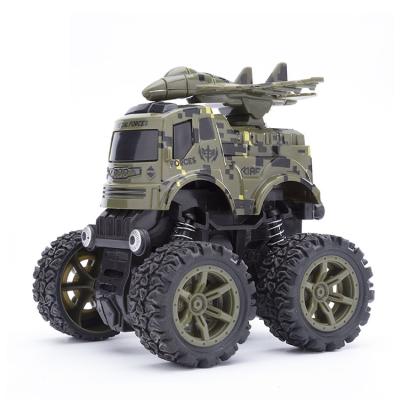 China Friction Toy Dropshipping Children's Toys Vehicles Truck Inertial Friction Deform Toy Army Military Monster Truck for sale