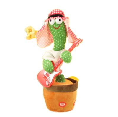 China Good for Intelligence Development Christmas Decorations Cute Stuffed Flowerpot Twisting Dancing Cactus Doll Singing Music Dancing Cactus Plush Talking Toy for sale