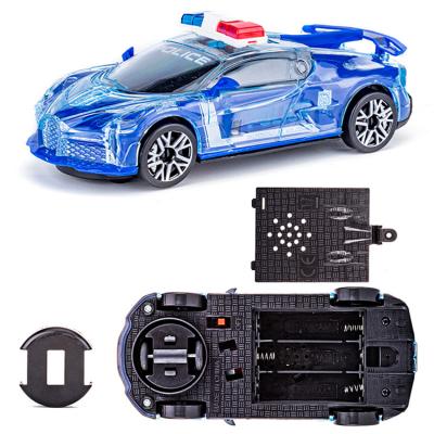 China Dropshipping Flashing Light Music and Transparent Auto Car Toy for Children LED Electronic Toy Battery Operated Car with Flashing Music Control for Kids for sale