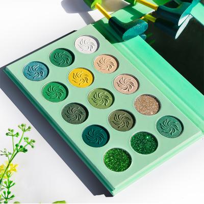 China Makeup Eyeshadow Palette Private Label 15 Color Waterproof High Pigmented Eyeshadow Stamp Pressed Eyeshadow for sale