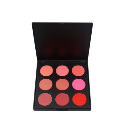 China Private Label 9 Colors Customized Logo Waterproof Makeup Blusher Palette Small MOQ for sale