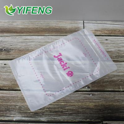 China Custom Plastic Zipper Zipper Lock Clear LOGO Swimming Clothes Moisture Proof Underwear Packing Bag for sale