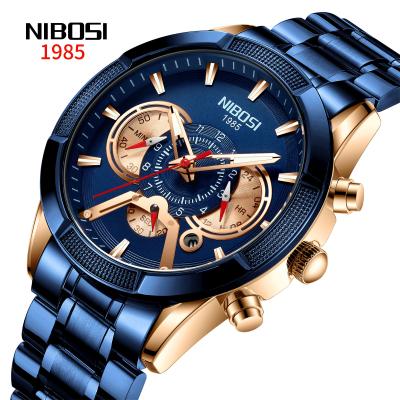 China NIBOSI 2379 Automatic Date Brand Fashion Diver Watch Men Waterproof Date Clock Luxury Sport Watches Men's Quartz Wrist Watch for sale