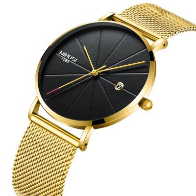 China Automatic Date NIBOSI 2321 Ultra Thin Watches Mens Classic Quartz Watches Mens Wrist Watch for sale