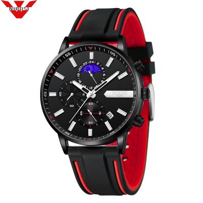 China Luxury Waterproof Men Relogio Masculino Top Brand Quartz Clock Luminous Watch Date NIBOSI 2501 Sports Automatic Chronograph Mens Watches for sale