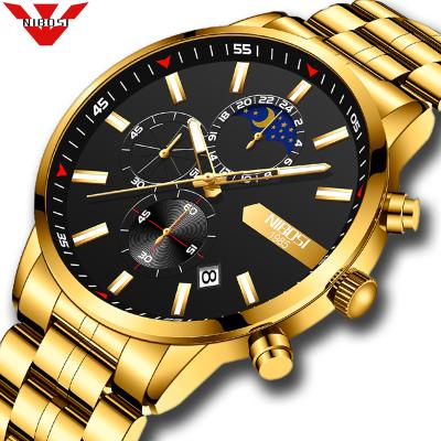 China Fashion Man Fashion Date NIBOSI Automatic Watch Business Men Blue Quartz Watches Casual Chronograph Relogios relojes Para hombre for sale