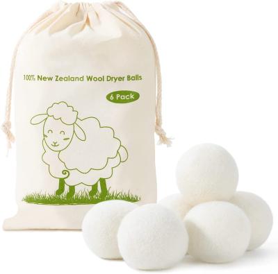 China Eco-Friendly Wholesale 100% New Zealand Breathable Organic Handmade Reusable Natural Softener Wool Dryer Wool Drier Balls for sale