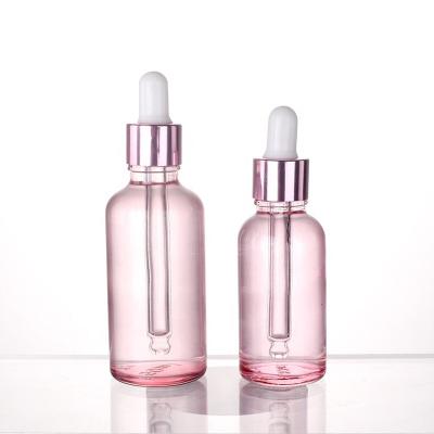 China JO 30ml 50ml rose essential oil spray facial serum container empty glass skin care bottle dropper cosmetics wholesale for sale