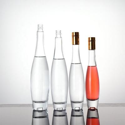 China New Design 200ml 300ml 400ml 550ml Beverage JO Clear Empty Delicate Champagne Liquor Cocktail Fruit Wine Bottle With Caps for sale