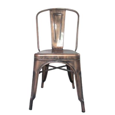 China Cheap modern dining room stackable steel tube metal chair for sale