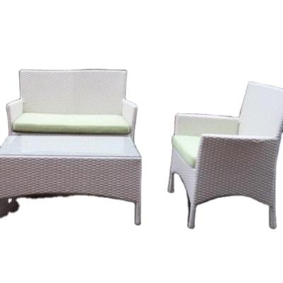 China Garden Furniture Set Waterproof Rattan Outdoor Dining Table and Wicker Furniture 4pcs Sofa Chair Patio Set for sale