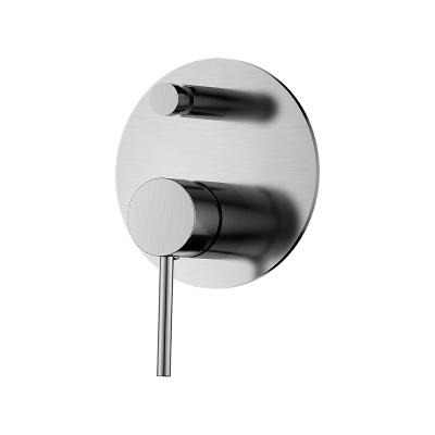 China Brass Watermark Bathroom Shower Mixer Taps Single Lever Metered Nickel Brushed for sale