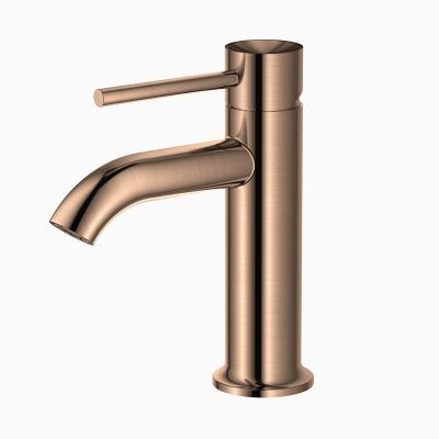 China Watersino New SS 304 Traditional Pin Lever Brushed Rose Gold Bathroom Faucet for sale